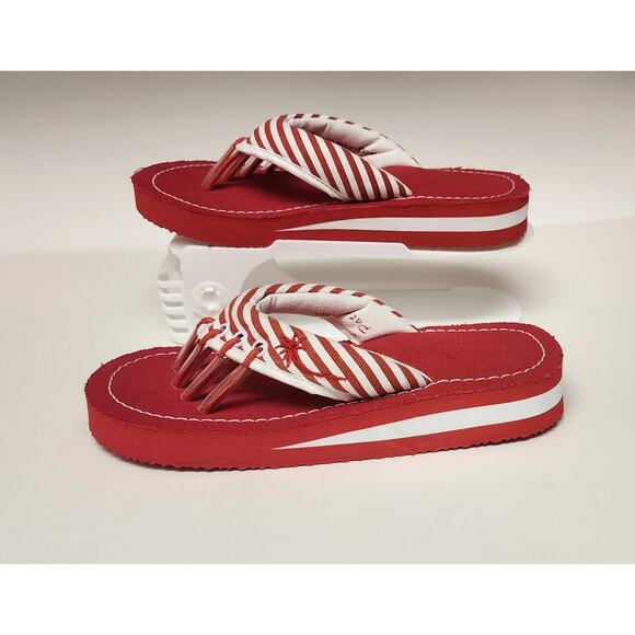 Beech Yoga/Beach Summer Sandals Color Red/ White Size M (6-7.5) - Picture 2 of 9